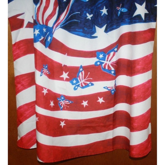 NWOT Plus Womens Unbranded Patriotic Print Sleeveless Tunic Tank Size 0X - Picture 3 of 5